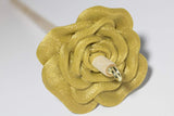 Happy Classy Rose PLA 3D Printed Drop Spindle 12" Length 1.4 oz Gold