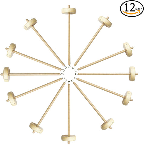 Happy Classy Bulk Drop Spindle Maple Spinning 10" Bottom Whorl 12 Pack