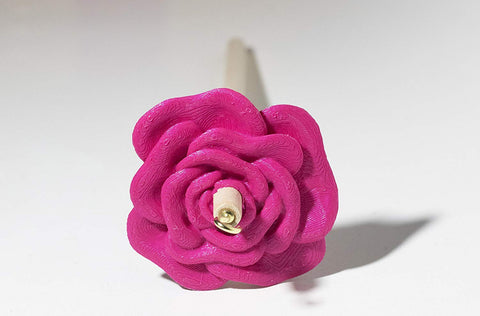 Happy Classy Rose PLA 3D Printed Drop Spindle 12" Length 1.4 oz Pink